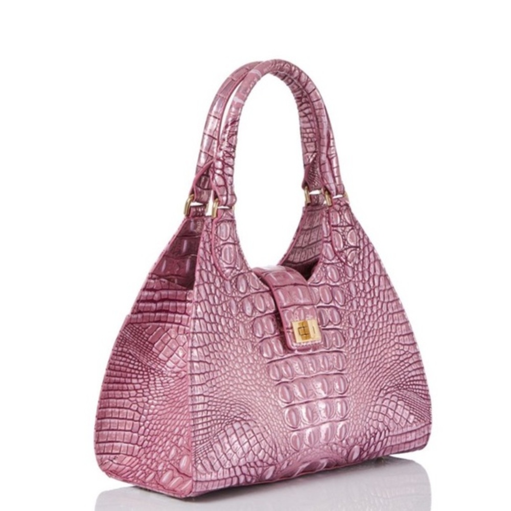 NWT Brahmin‎ Adrian Mulberry Potion Melbourne Leather Satchel - Picture 7 of 13